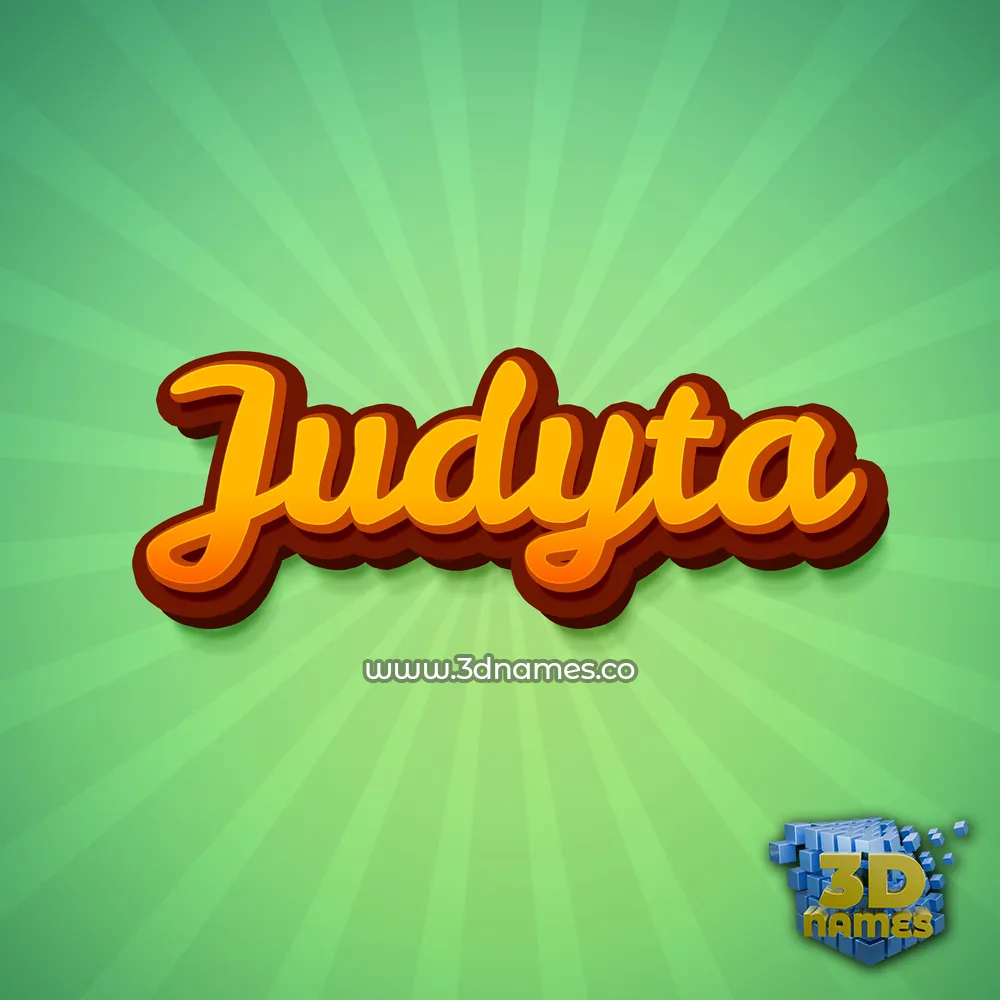 judyta in Green Rays style - 3D name wallpaper