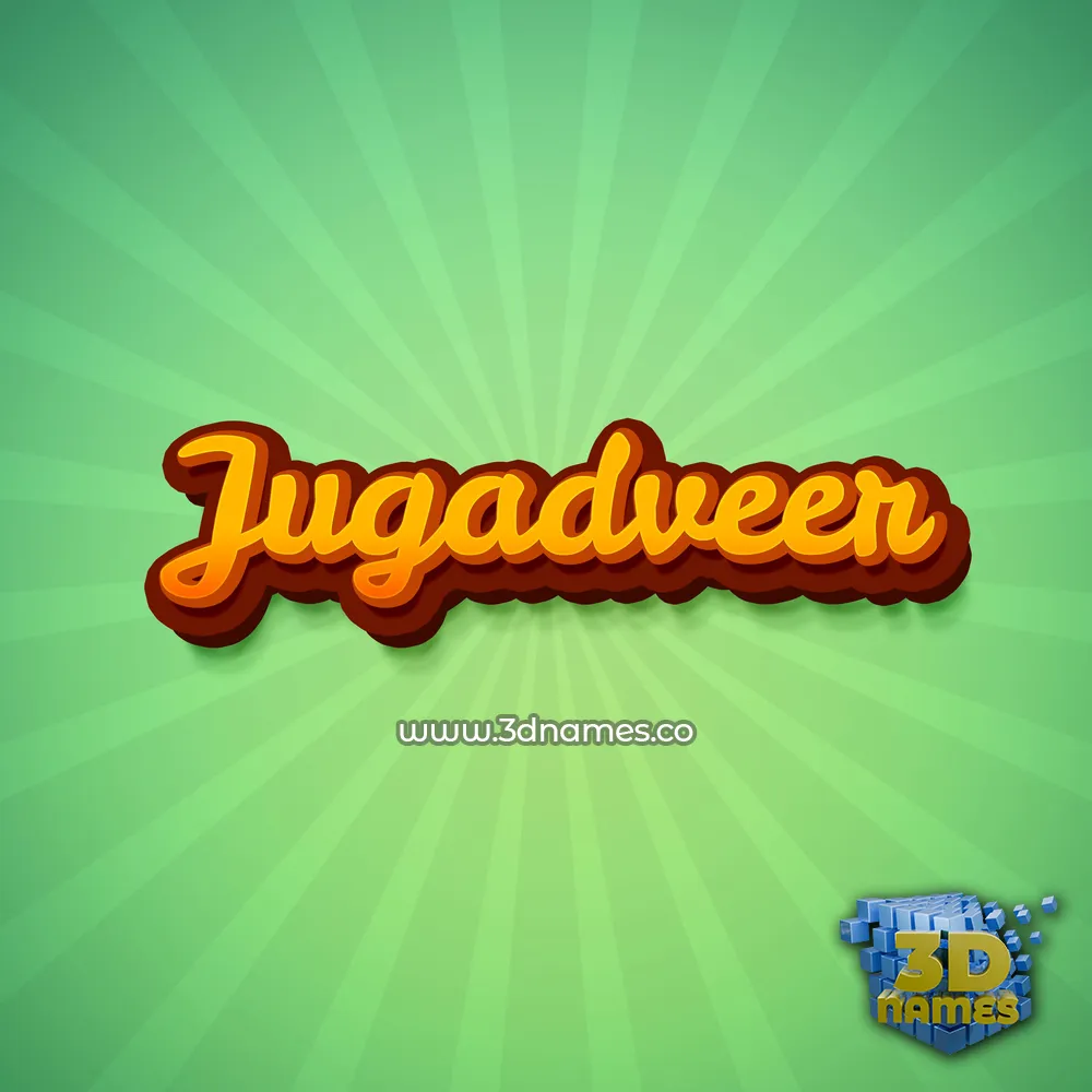 jugadveer in Green Rays style - 3D name wallpaper