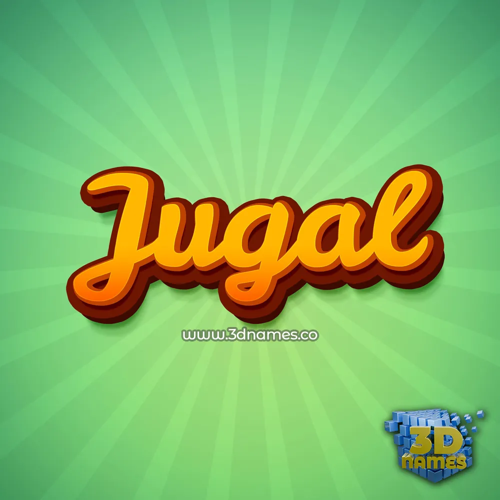 jugal in Green Rays style - 3D name wallpaper