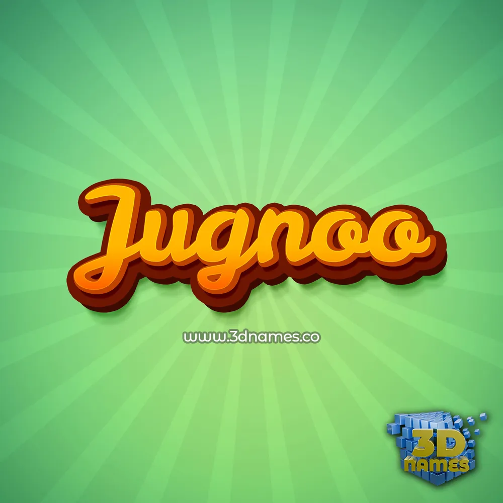 jugnoo in Green Rays style - 3D name wallpaper