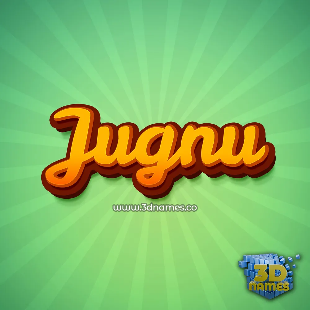 jugnu in Green Rays style - 3D name wallpaper