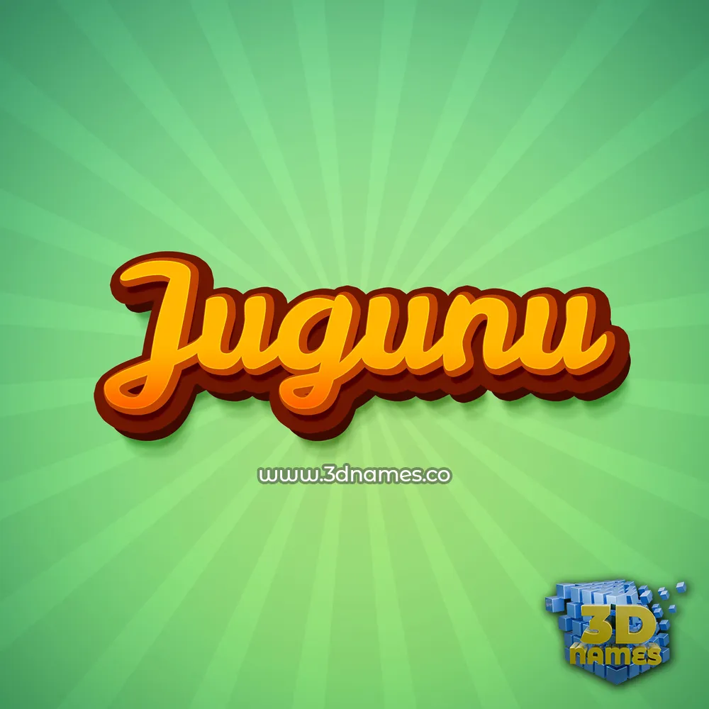 jugunu in Green Rays style - 3D name wallpaper
