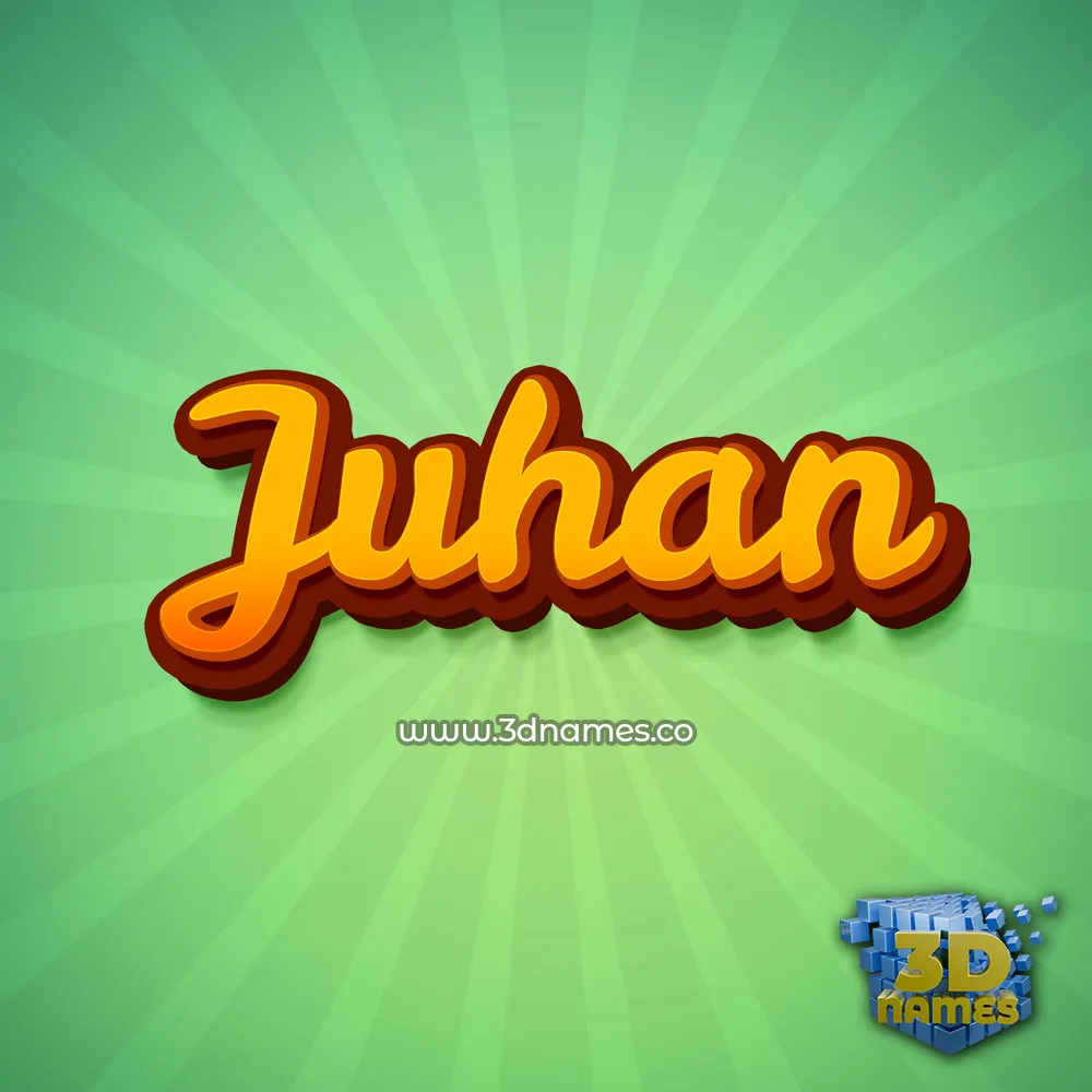 juhan in Green Rays style - 3D name wallpaper