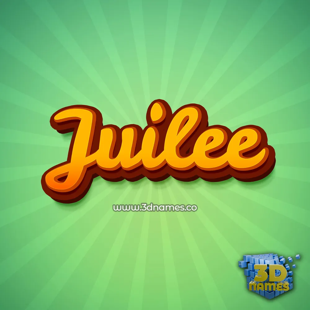 juilee in Green Rays style - 3D name wallpaper