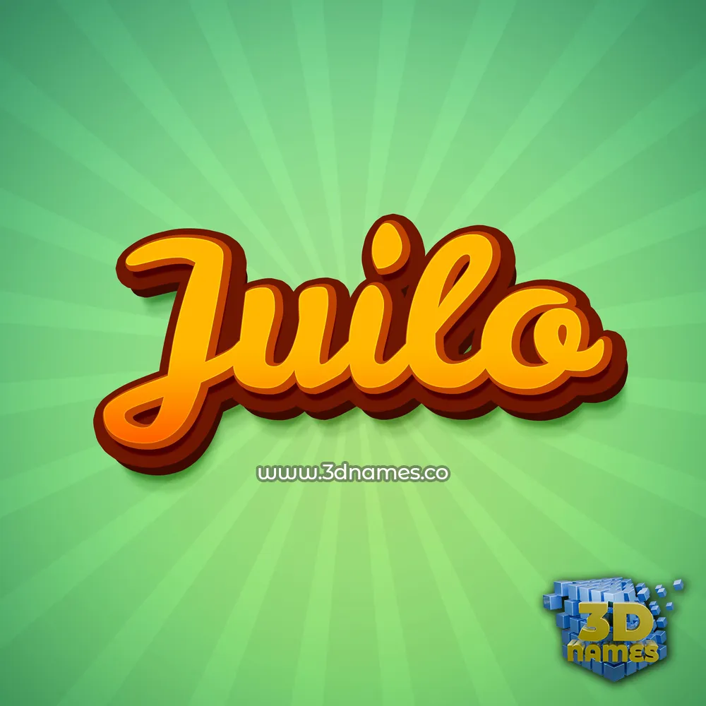 juilo in Green Rays style - 3D name wallpaper