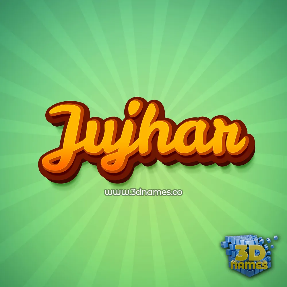 jujhar in Green Rays style - 3D name wallpaper