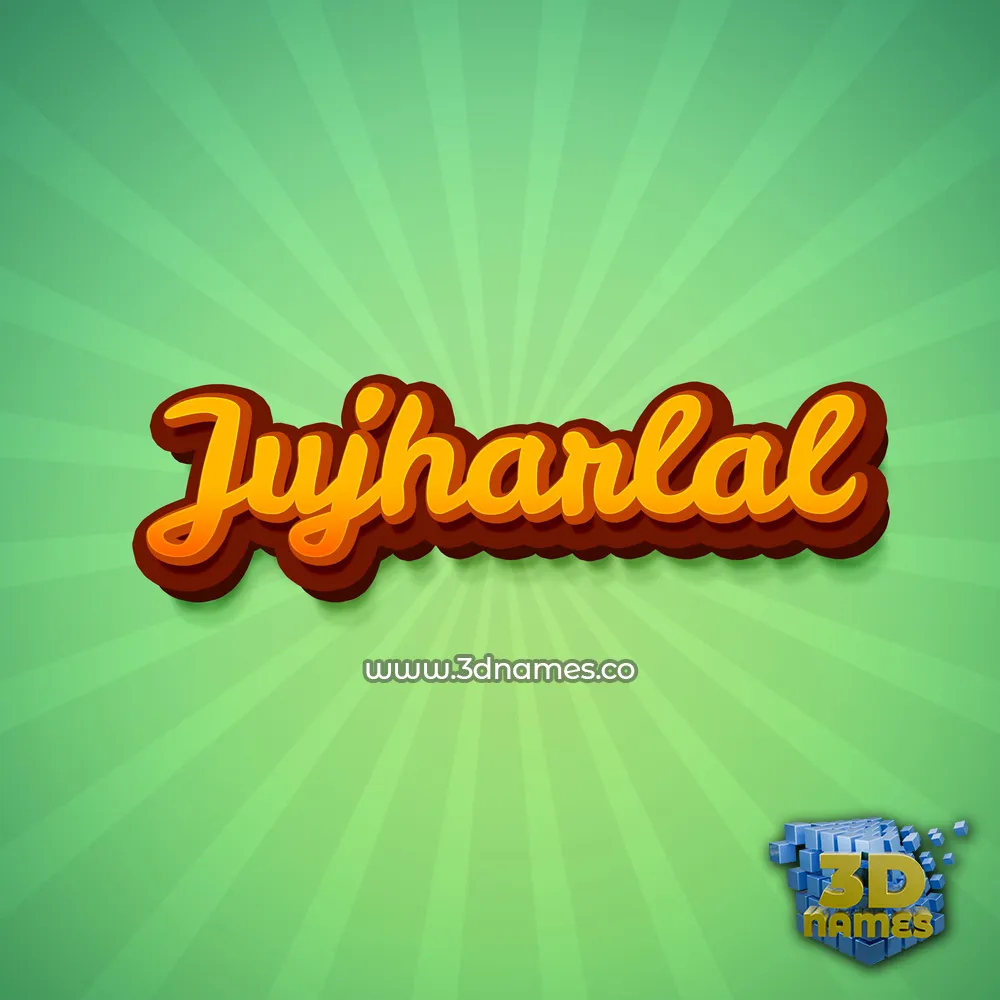 jujharlal in Green Rays style - 3D name wallpaper