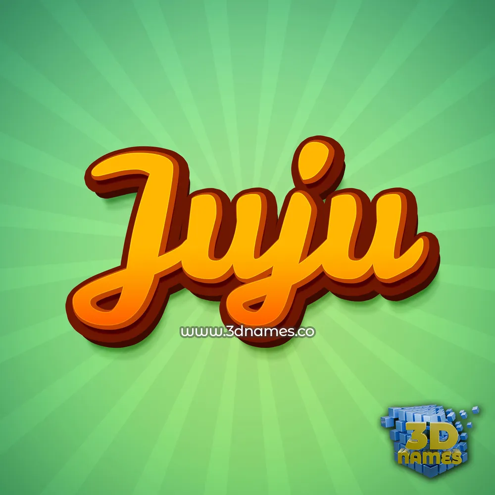 juju in Green Rays style - 3D name wallpaper