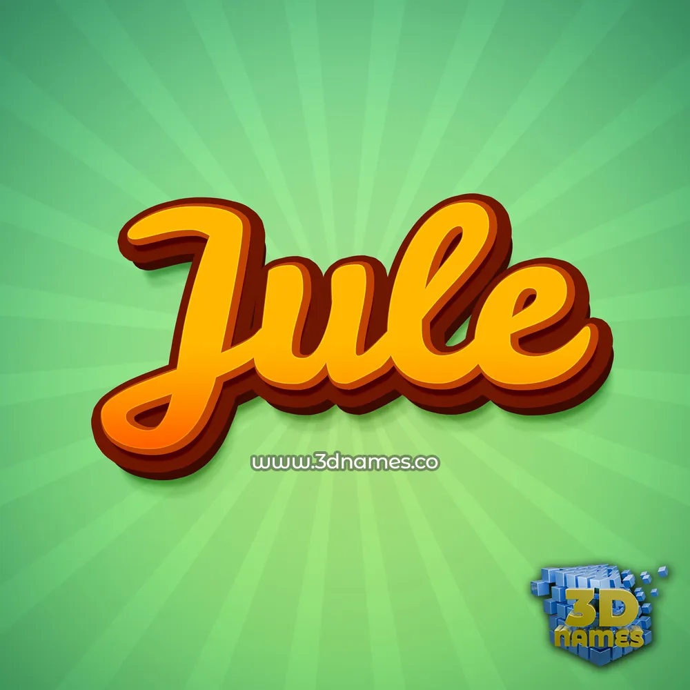 jule in Green Rays style - 3D name wallpaper