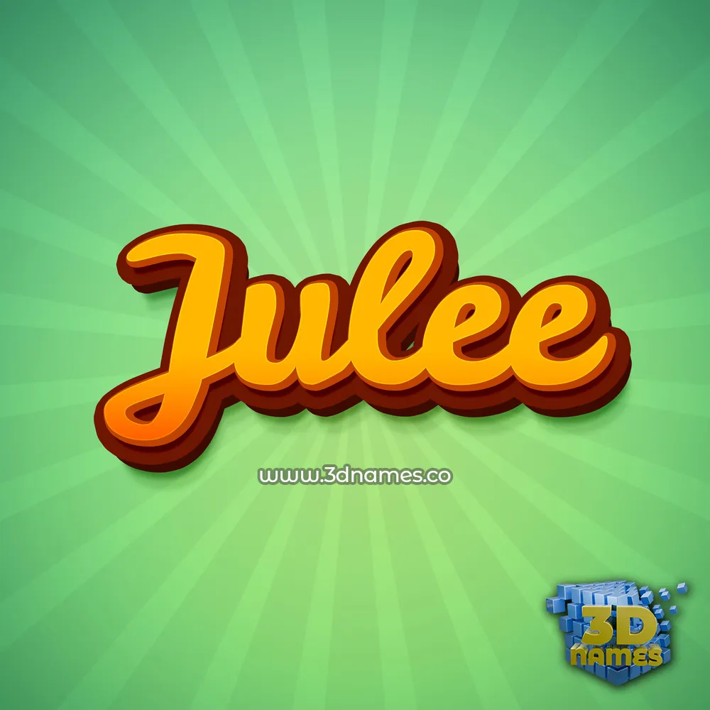 julee in Green Rays style - 3D name wallpaper