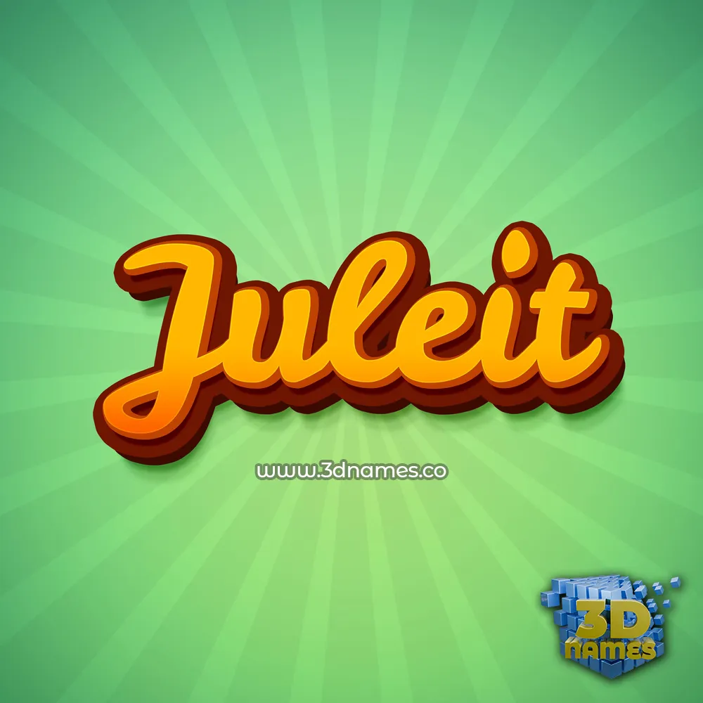 juleit in Green Rays style - 3D name wallpaper