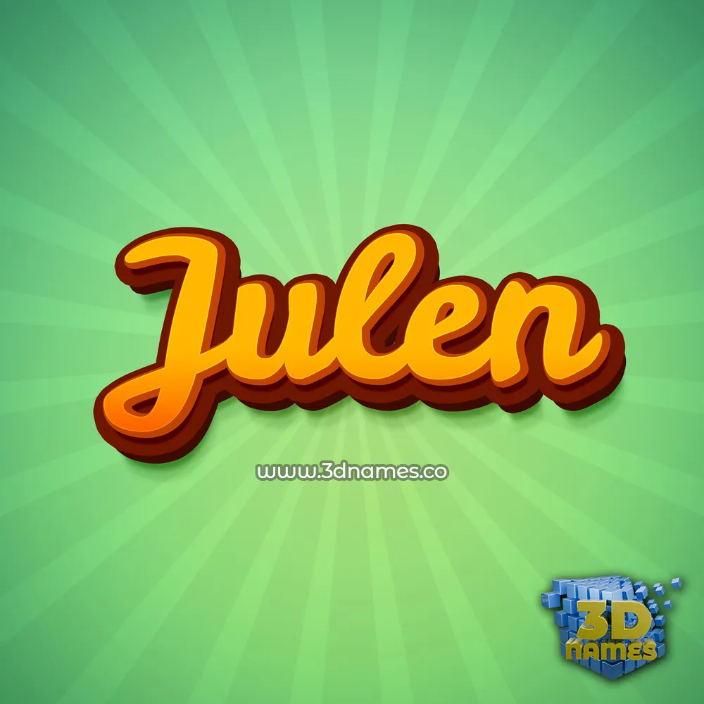 julen in Green Rays style - 3D name wallpaper
