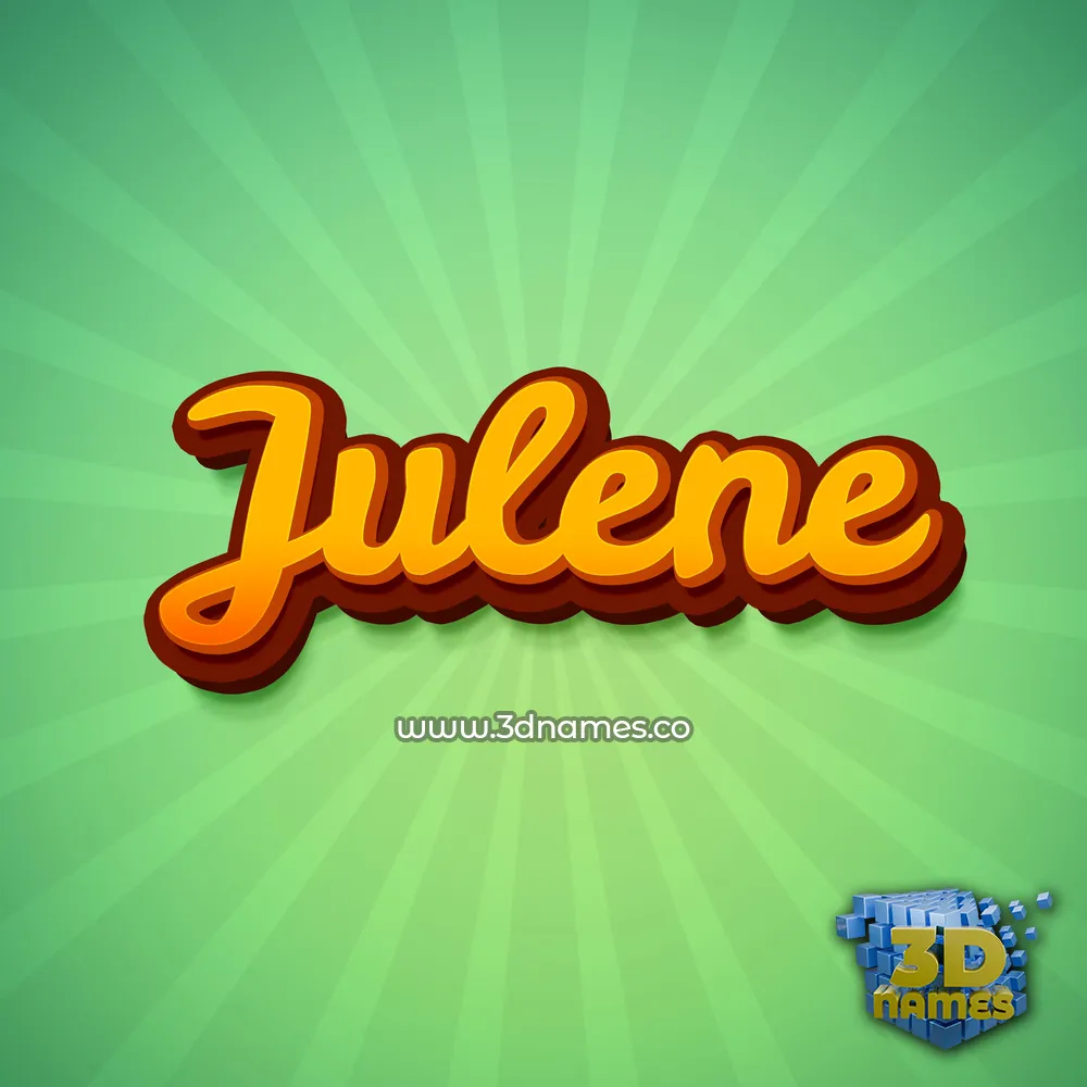 julene in Green Rays style - 3D name wallpaper