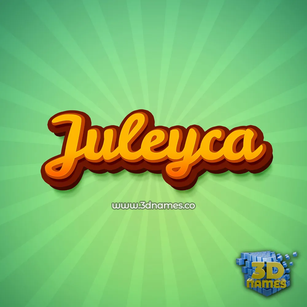 juleyca in Green Rays style - 3D name wallpaper