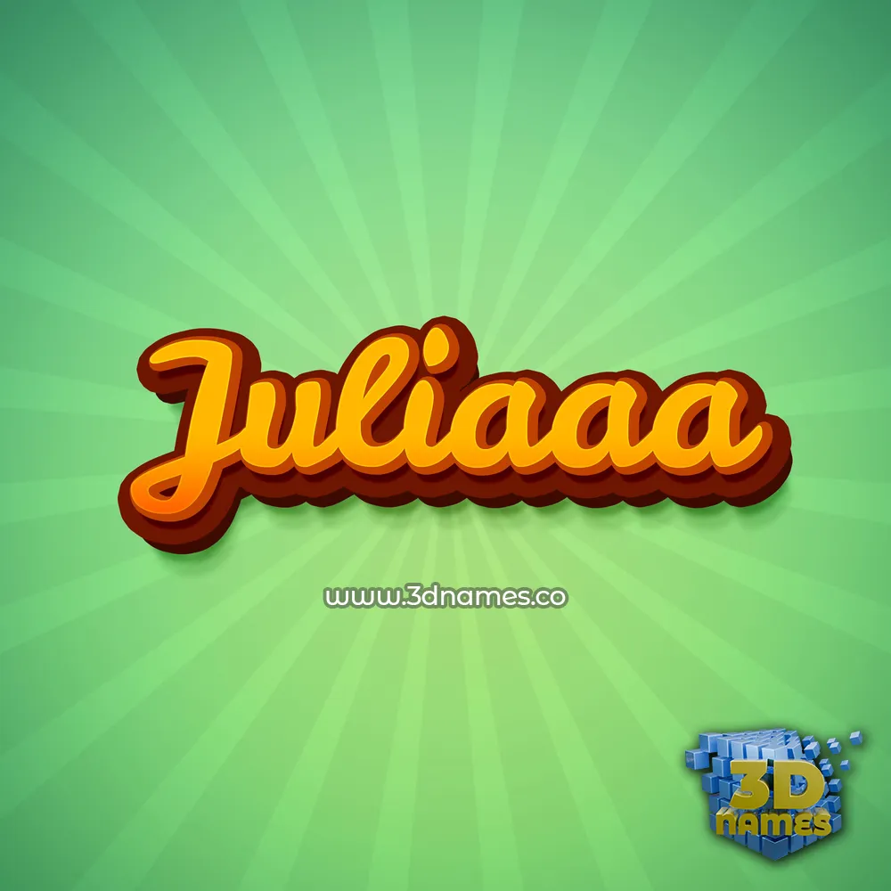 juliaaa in Green Rays style - 3D name wallpaper