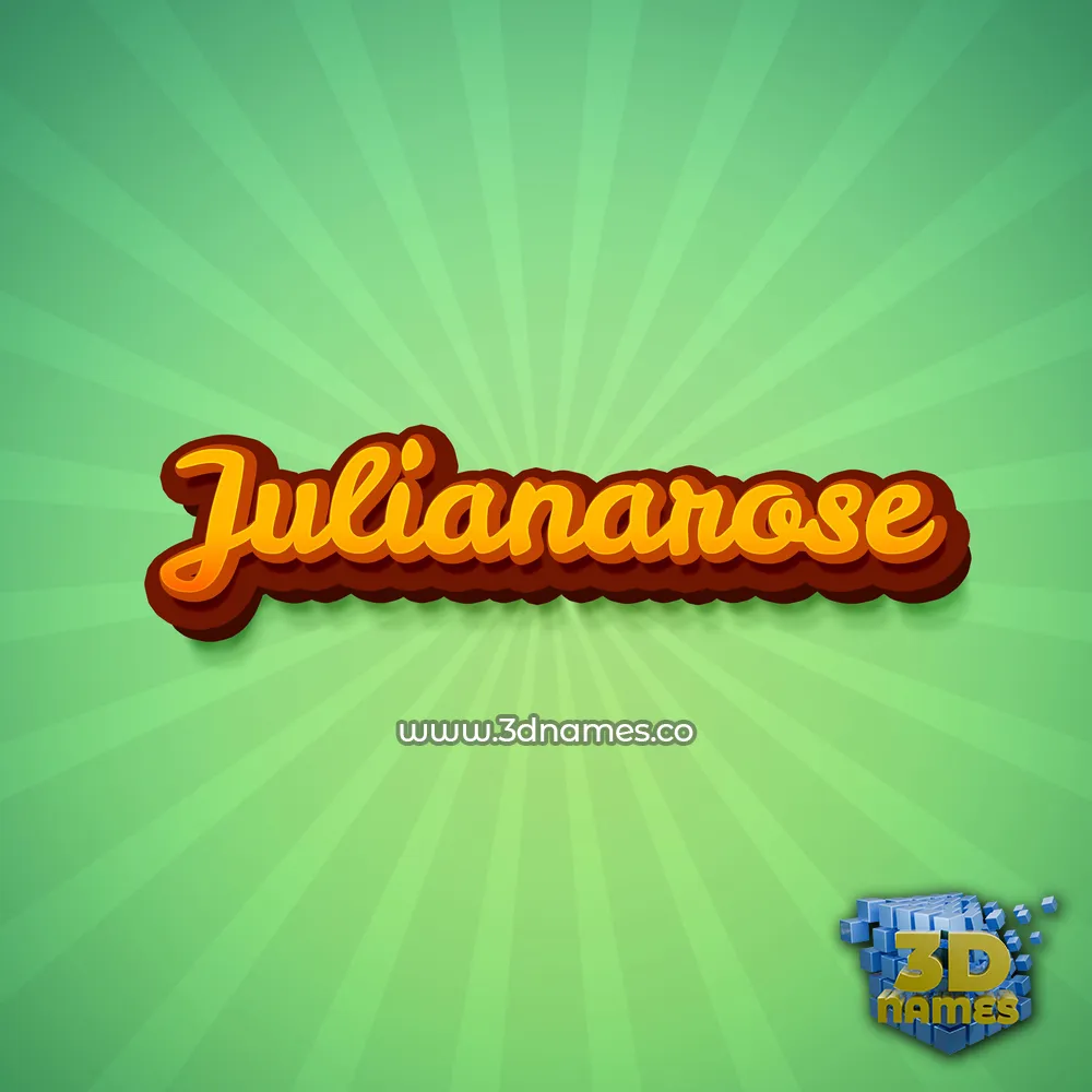 julianarose in Green Rays style - 3D name wallpaper