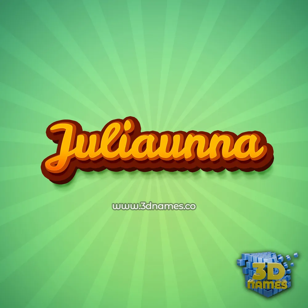 juliaunna in Green Rays style - 3D name wallpaper