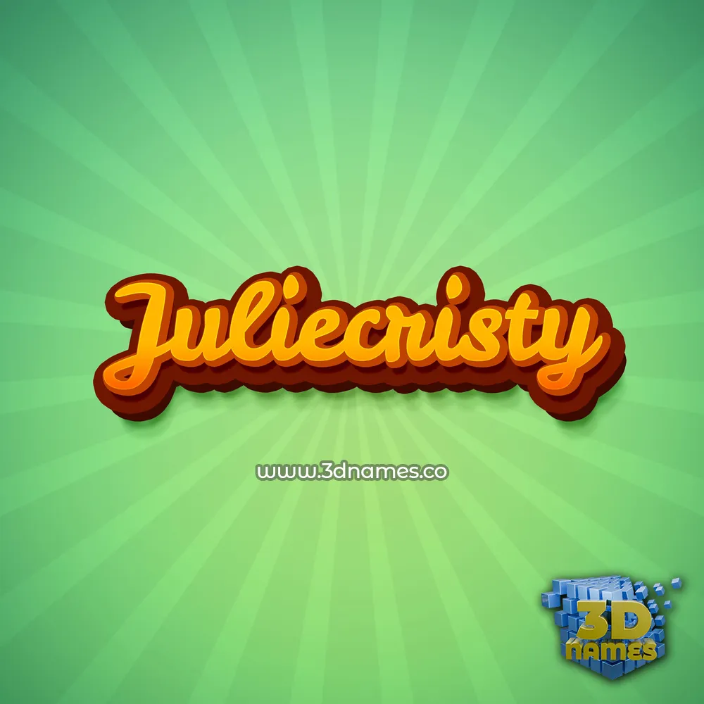 juliecristy in Green Rays style - 3D name wallpaper