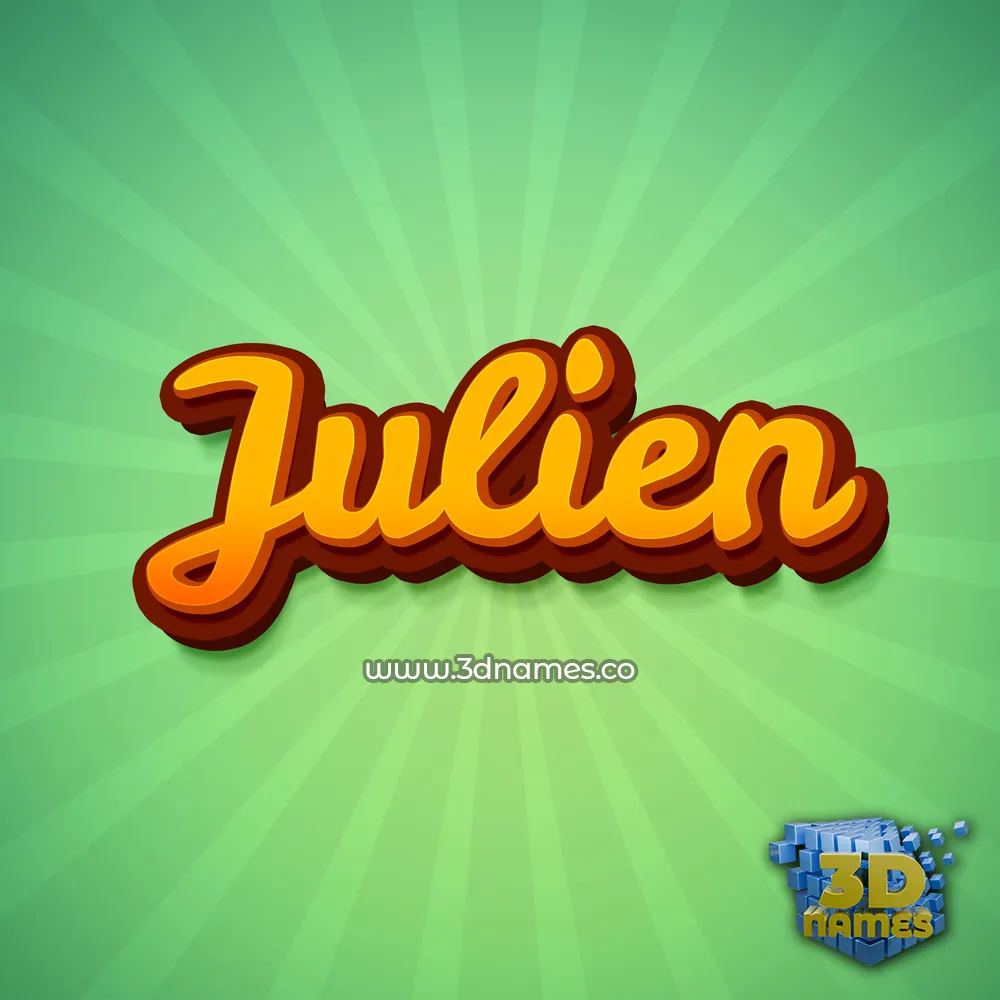 julien in Green Rays style - 3D name wallpaper