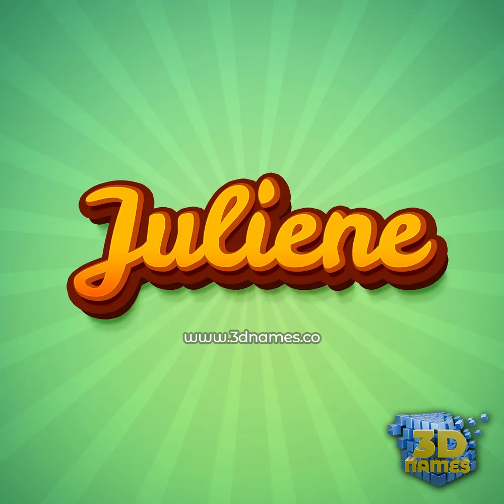juliene in Green Rays style - 3D name wallpaper