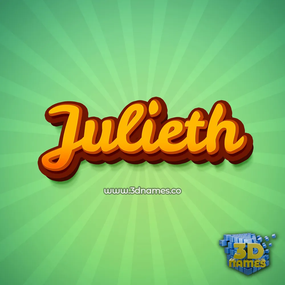 julieth in Green Rays style - 3D name wallpaper
