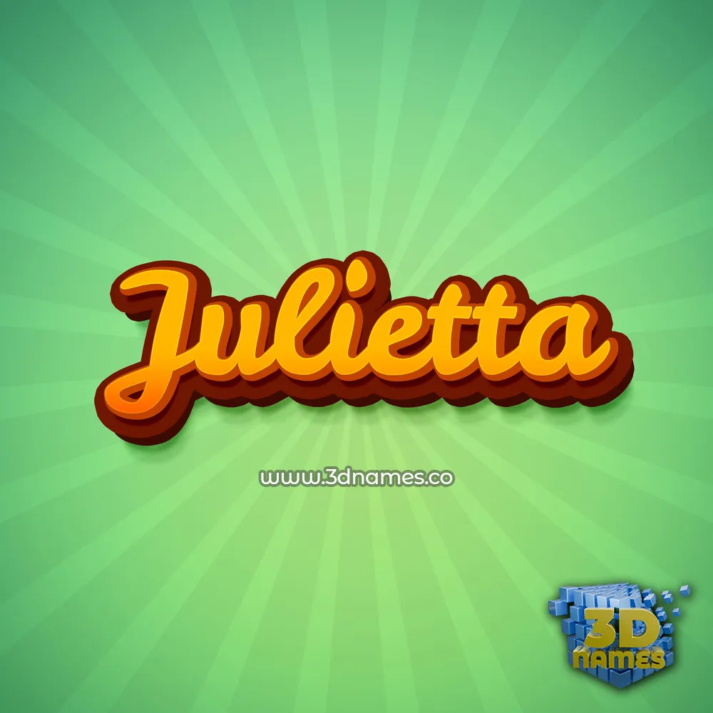 julietta in Green Rays style - 3D name wallpaper