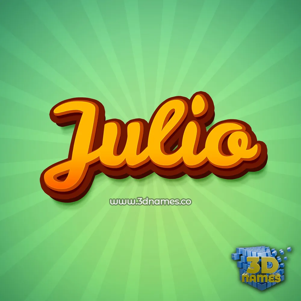 julio in Green Rays style - 3D name wallpaper