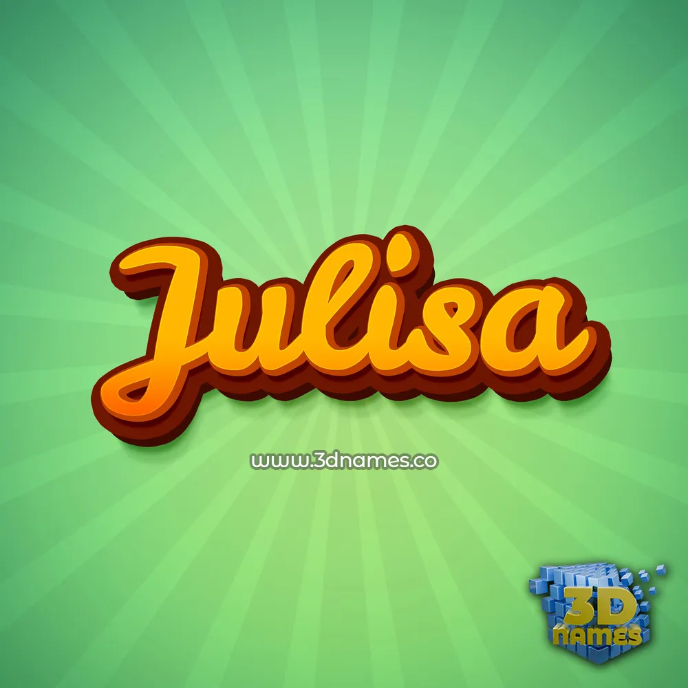 julisa in Green Rays style - 3D name wallpaper