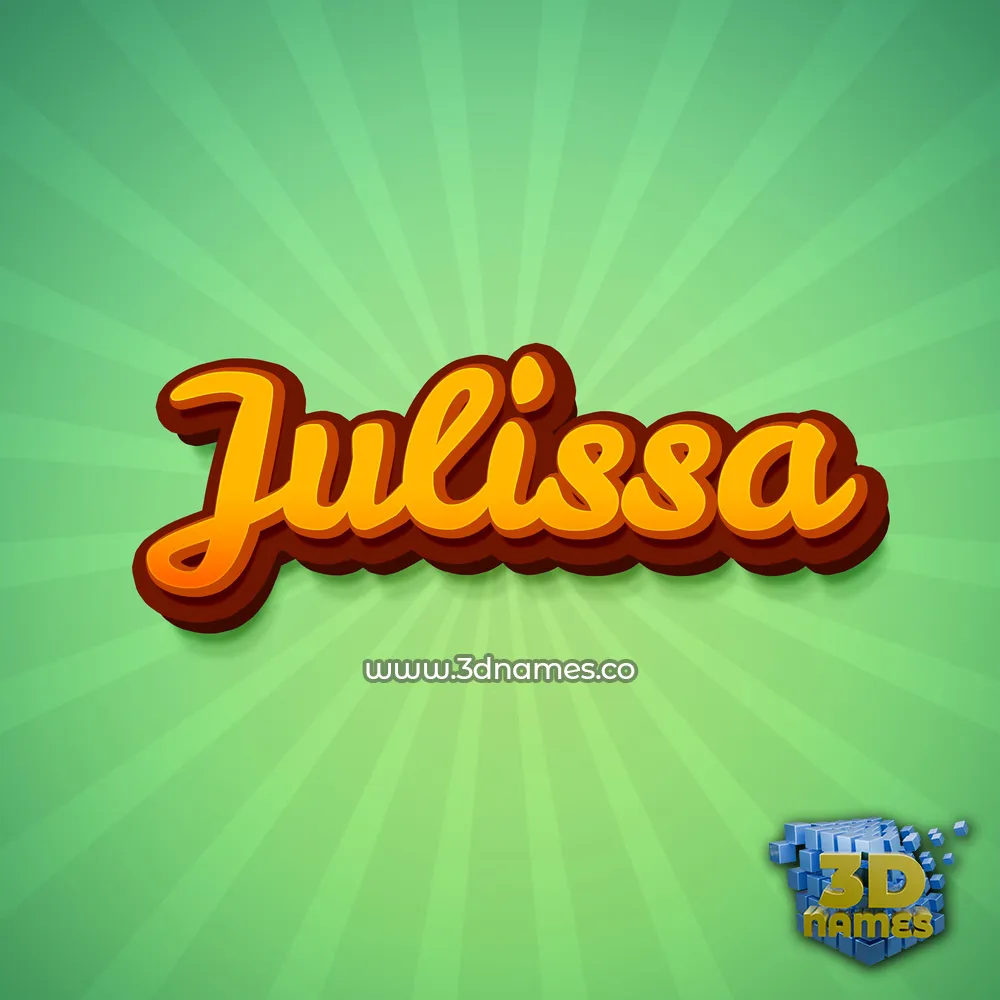 julissa in Green Rays style - 3D name wallpaper