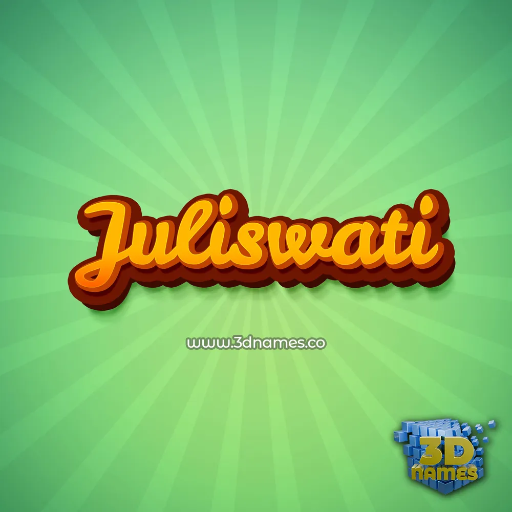 juliswati in Green Rays style - 3D name wallpaper