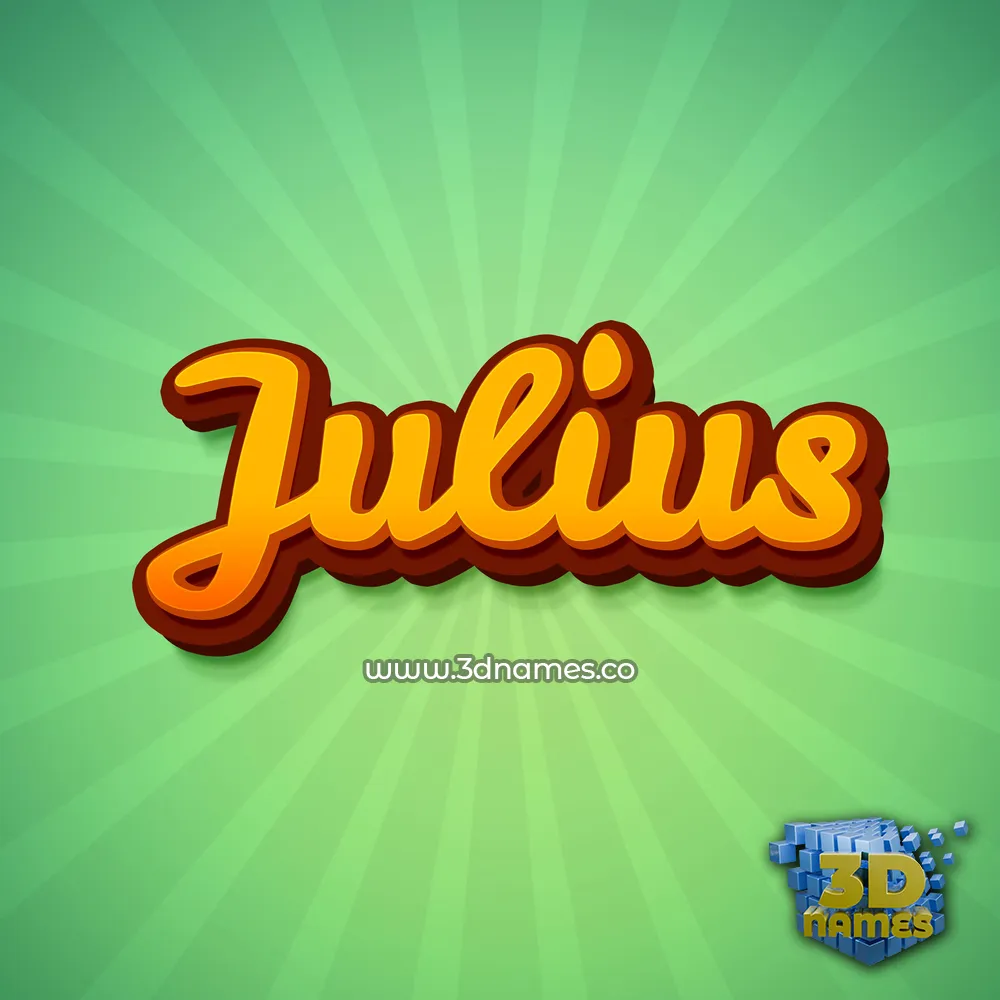 julius in Green Rays style - 3D name wallpaper