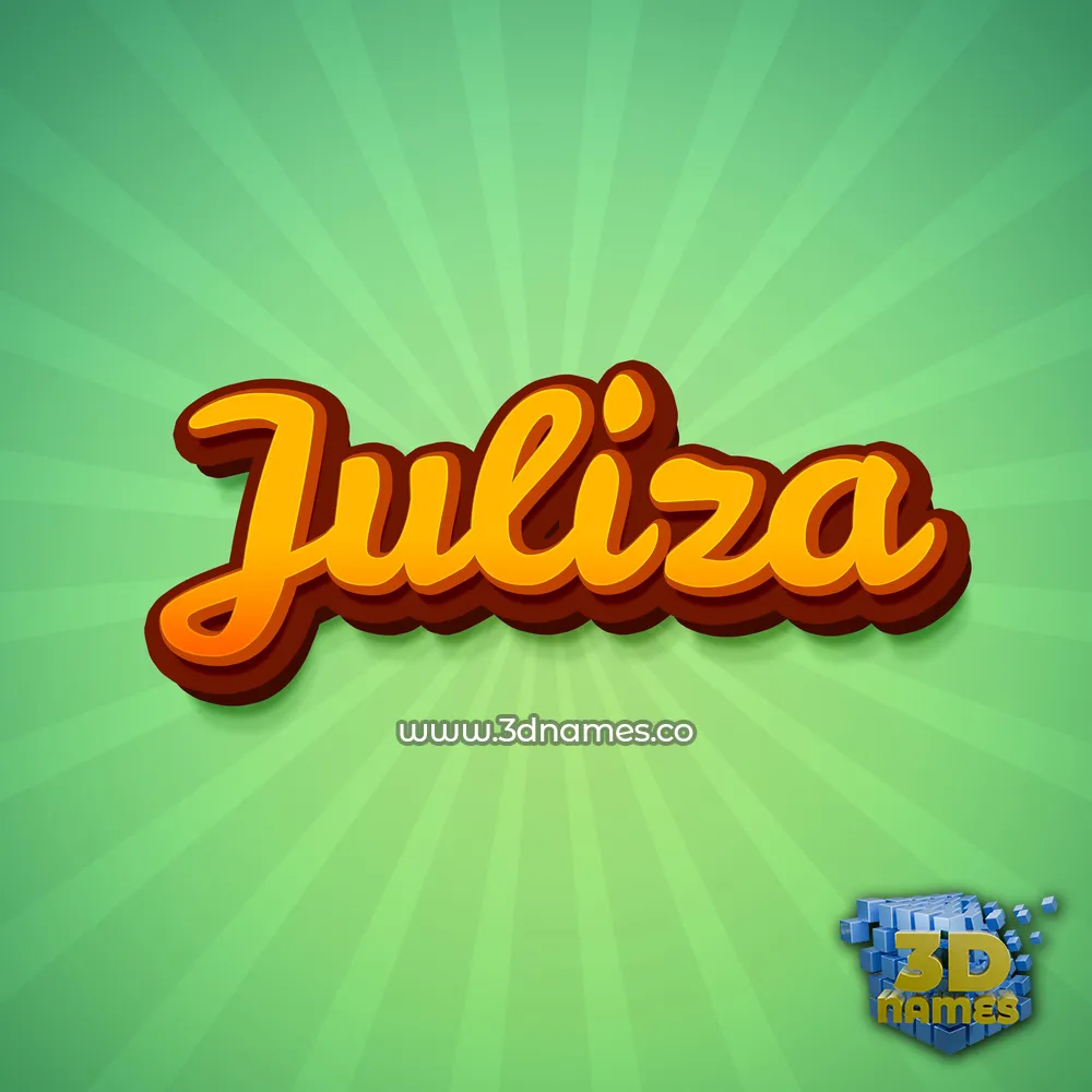 juliza in Green Rays style - 3D name wallpaper