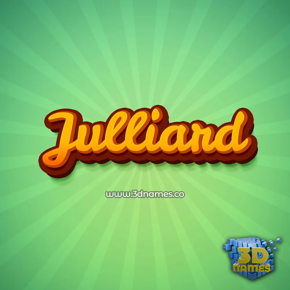 julliard in Green Rays style - 3D name wallpaper