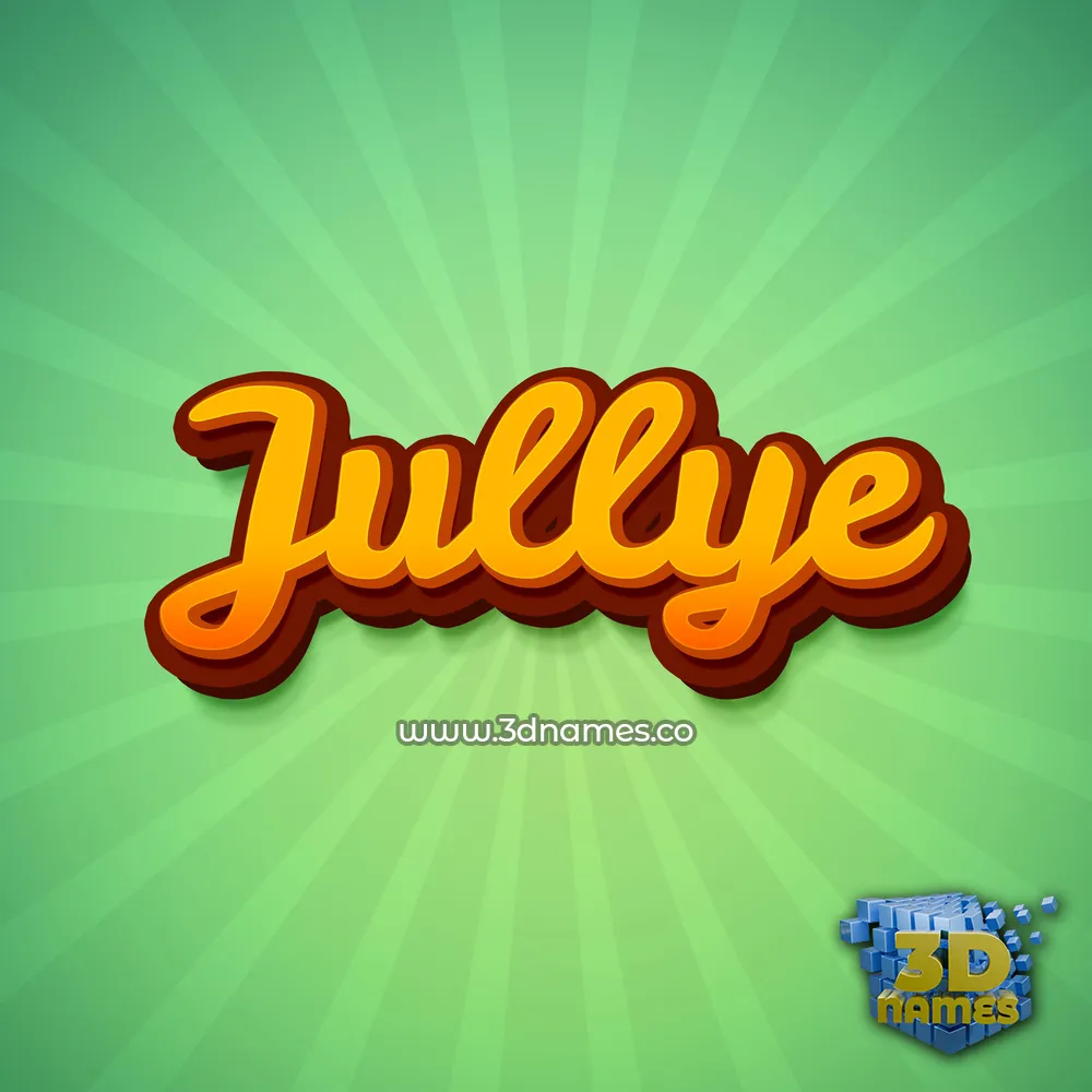 jullye in Green Rays style - 3D name wallpaper