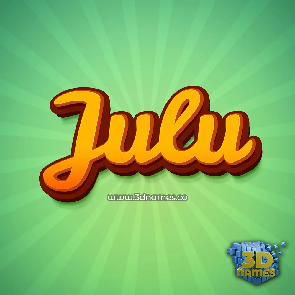julu in Green Rays style - 3D name wallpaper