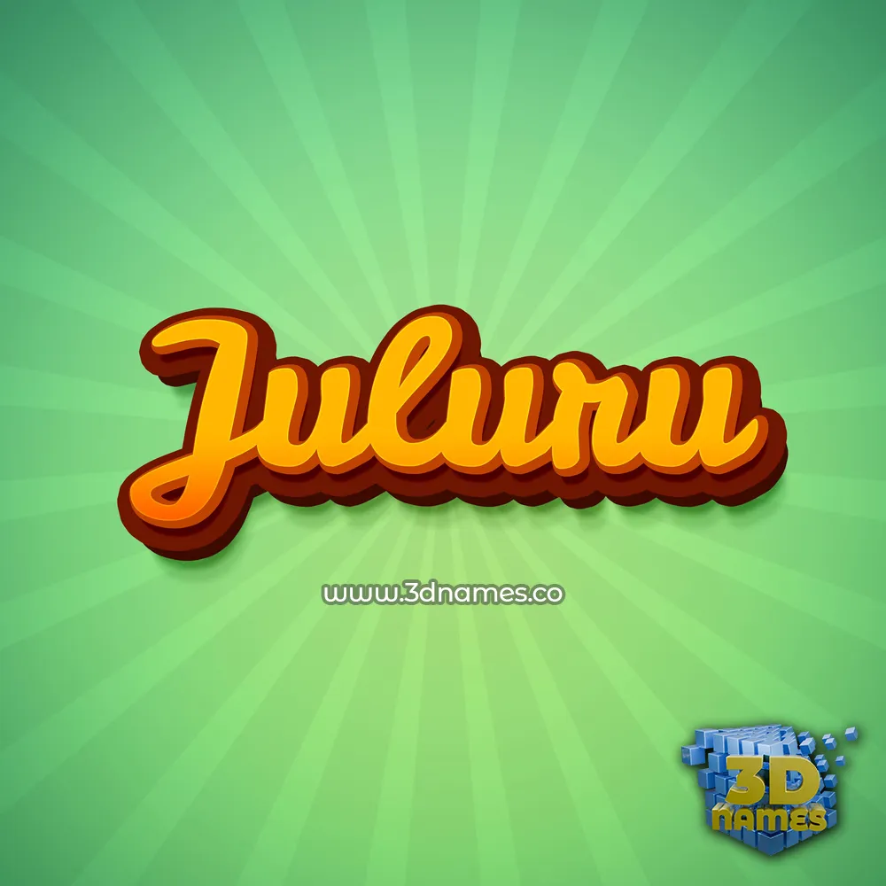juluru in Green Rays style - 3D name wallpaper