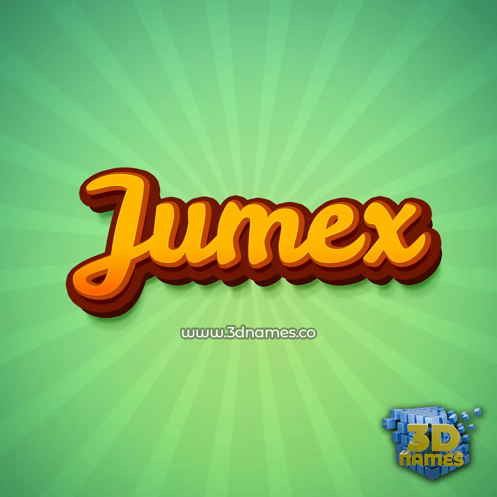 jumex in Green Rays style - 3D name wallpaper