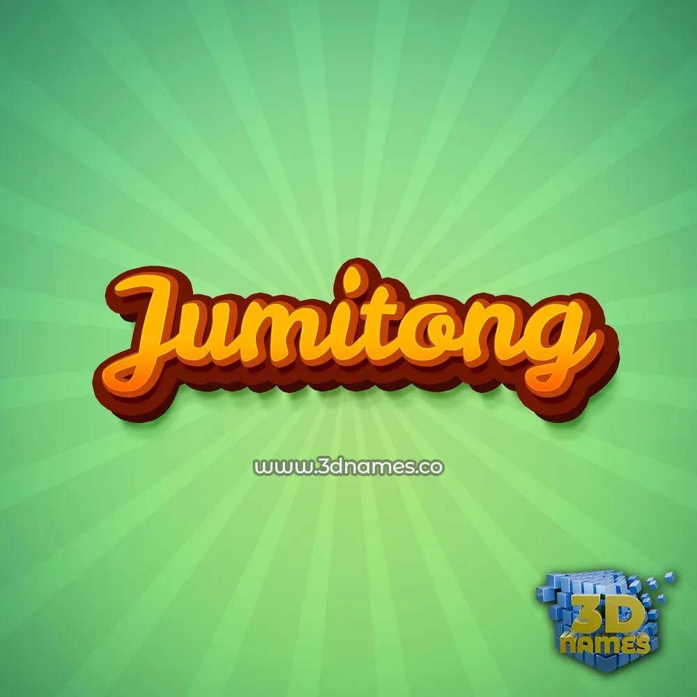 jumitong in Green Rays style - 3D name wallpaper