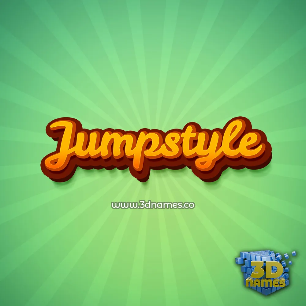 jumpstyle in Green Rays style - 3D name wallpaper