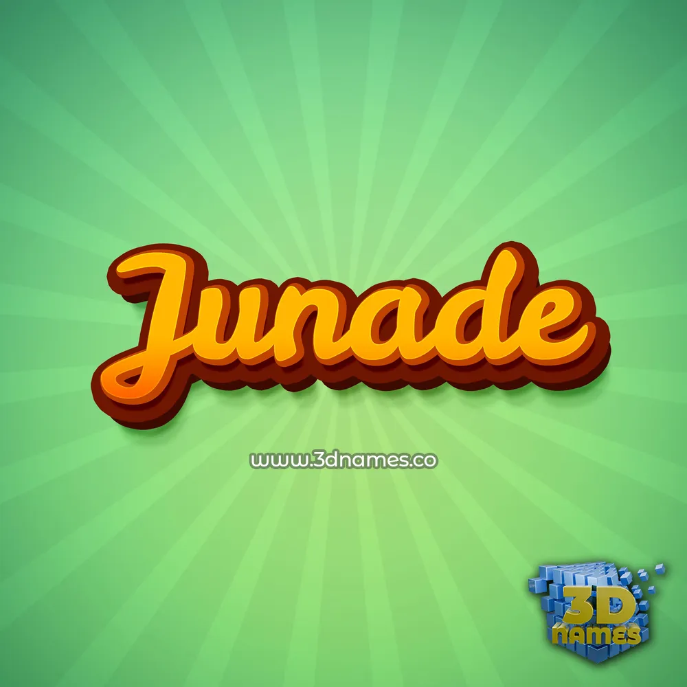 junade in Green Rays style - 3D name wallpaper