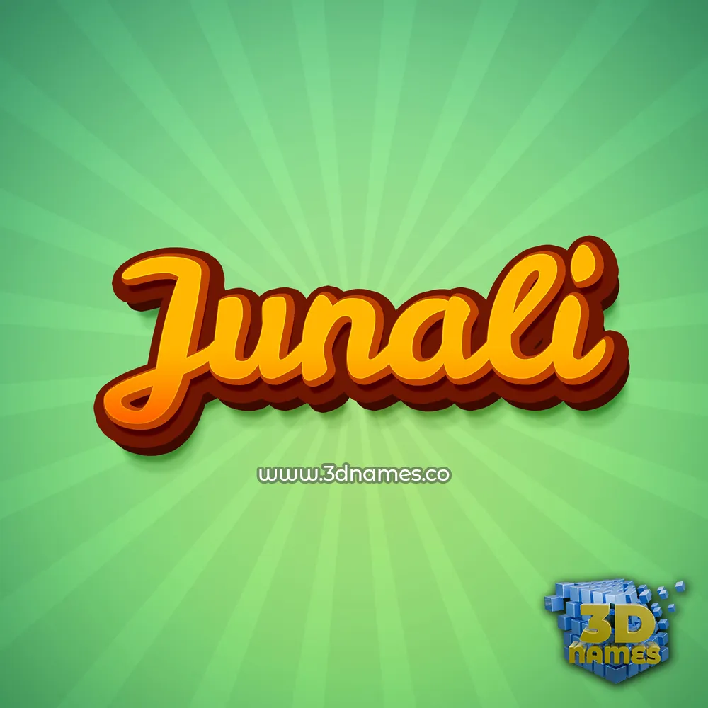 junali in Green Rays style - 3D name wallpaper