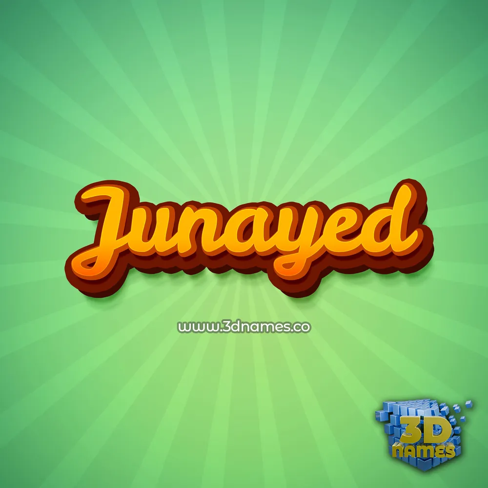 junayed in Green Rays style - 3D name wallpaper