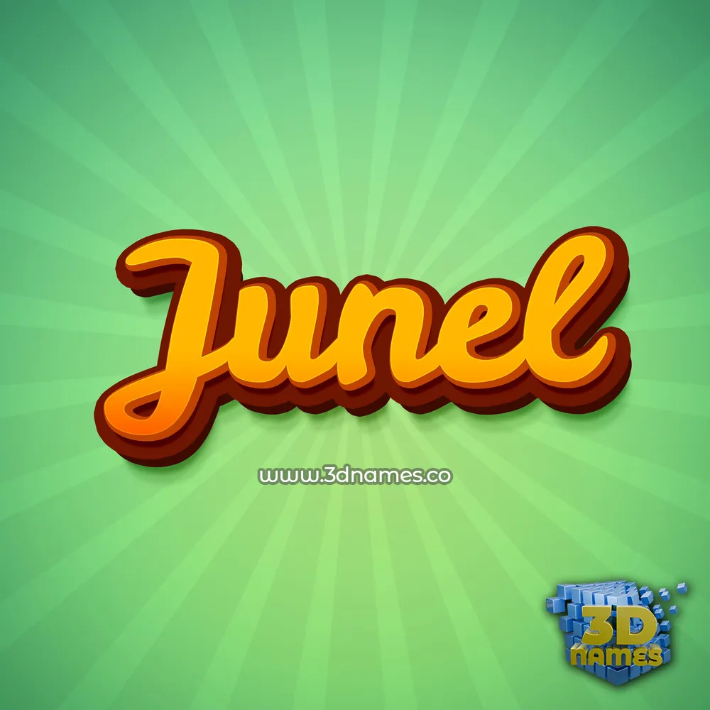 junel in Green Rays style - 3D name wallpaper