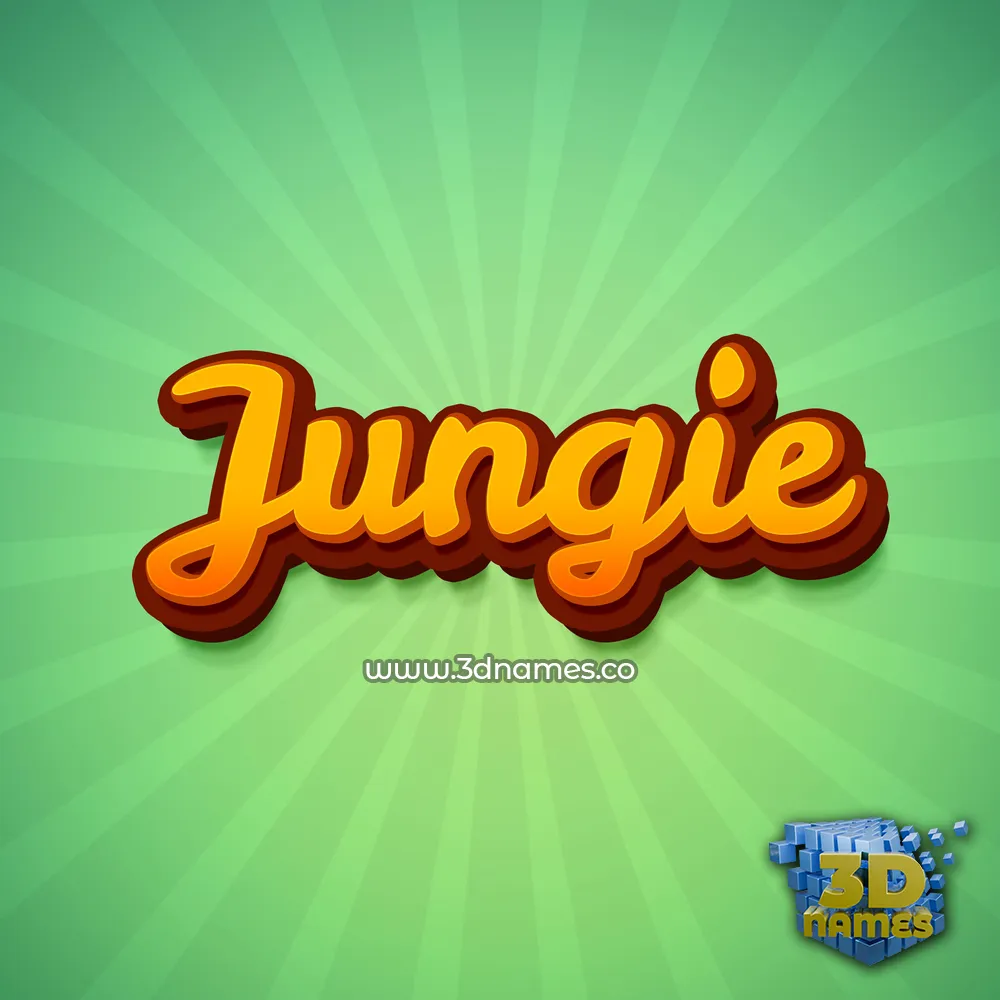 jungie in Green Rays style - 3D name wallpaper