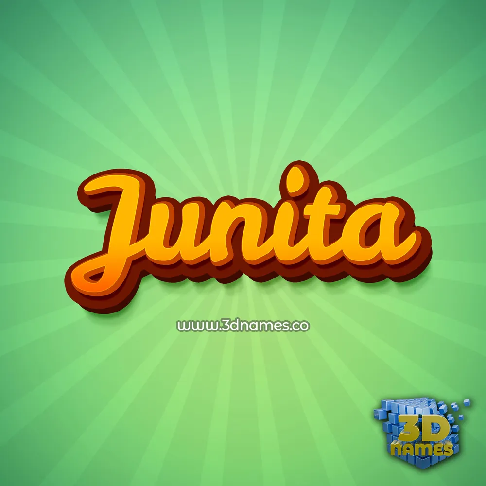 junita in Green Rays style - 3D name wallpaper