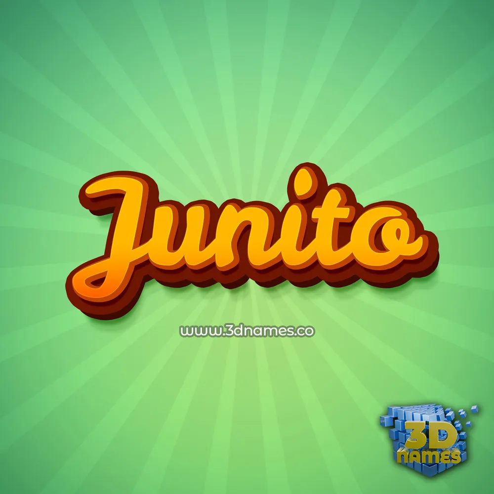 junito in Green Rays style - 3D name wallpaper