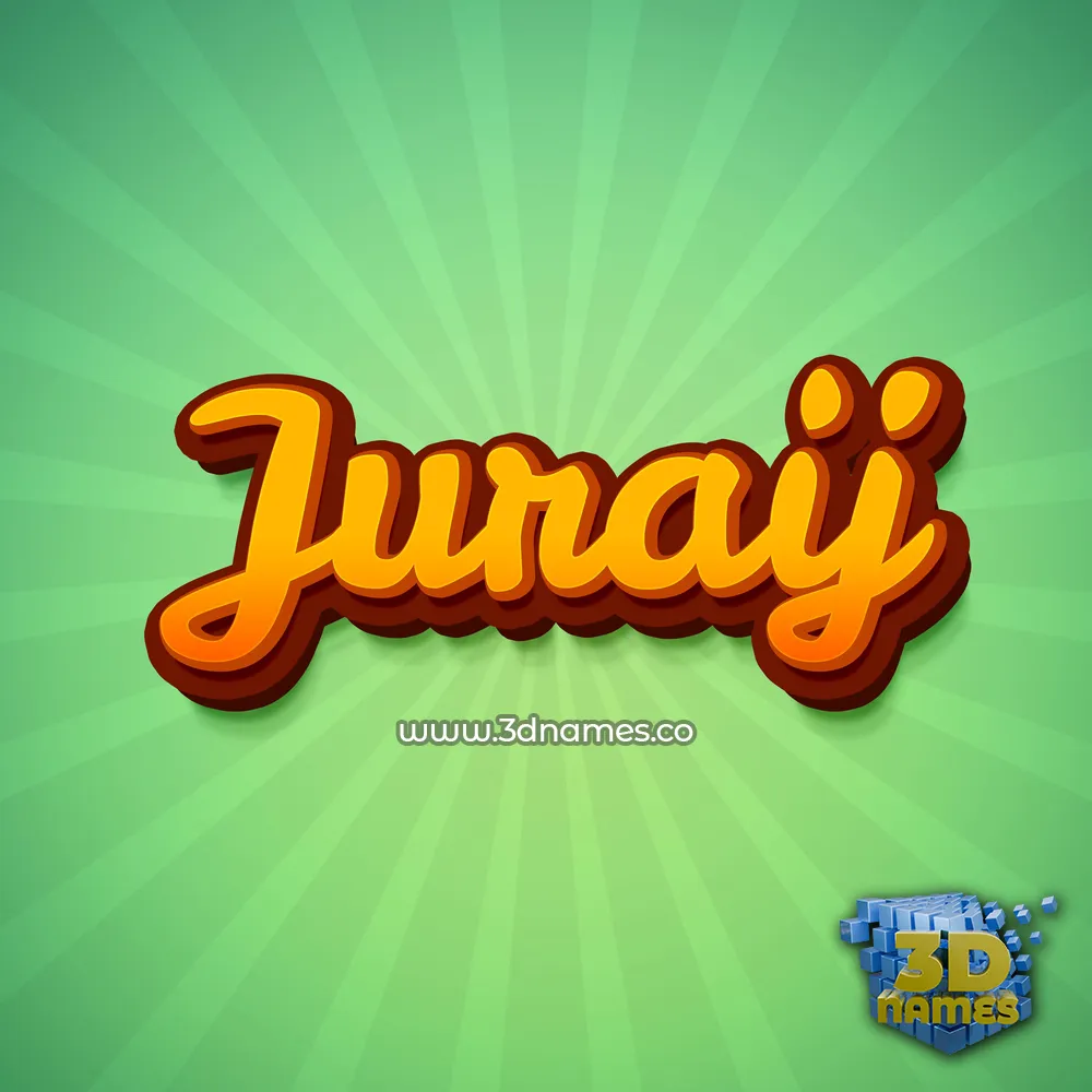 juraij in Green Rays style - 3D name wallpaper