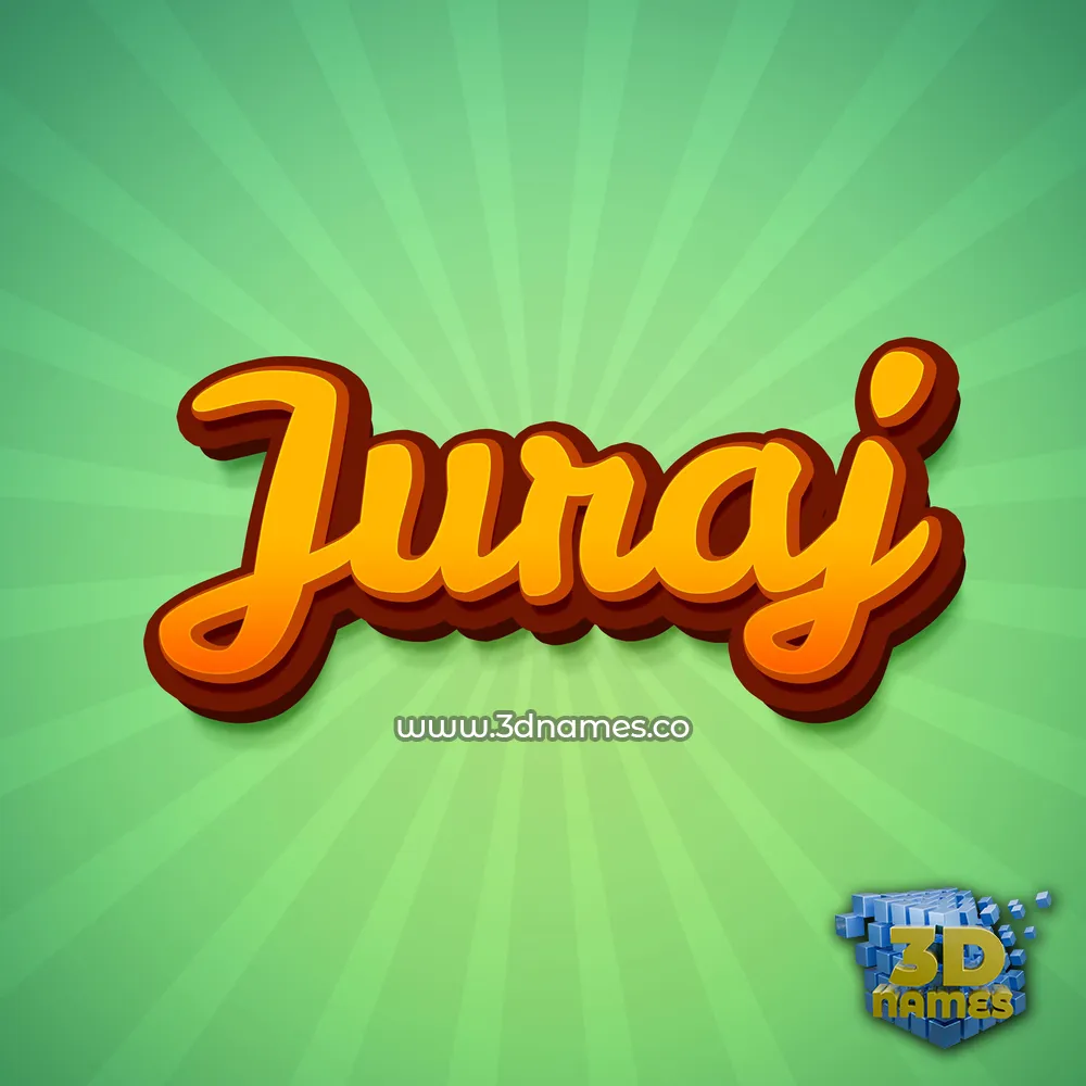 juraj in Green Rays style - 3D name wallpaper