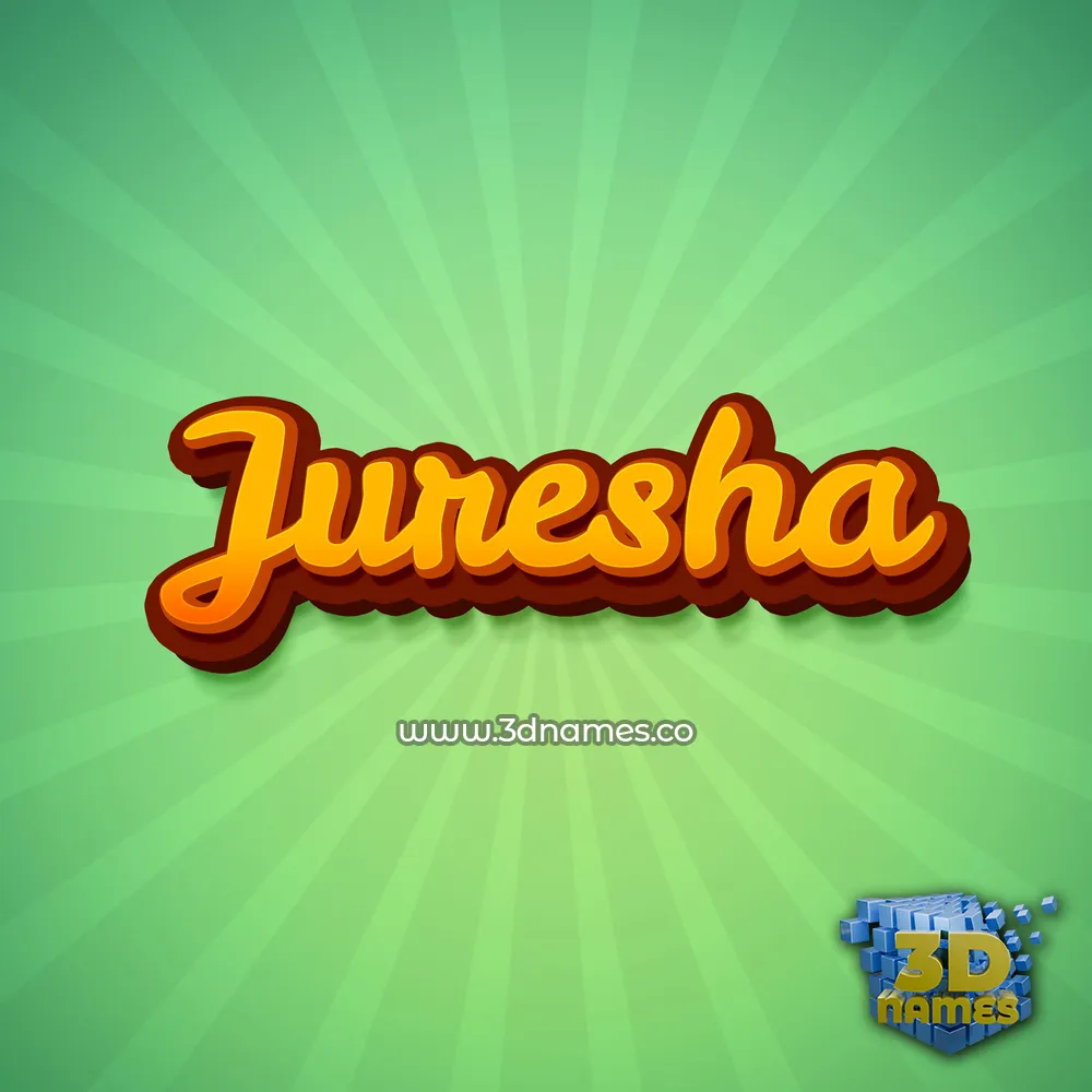 juresha in Green Rays style - 3D name wallpaper