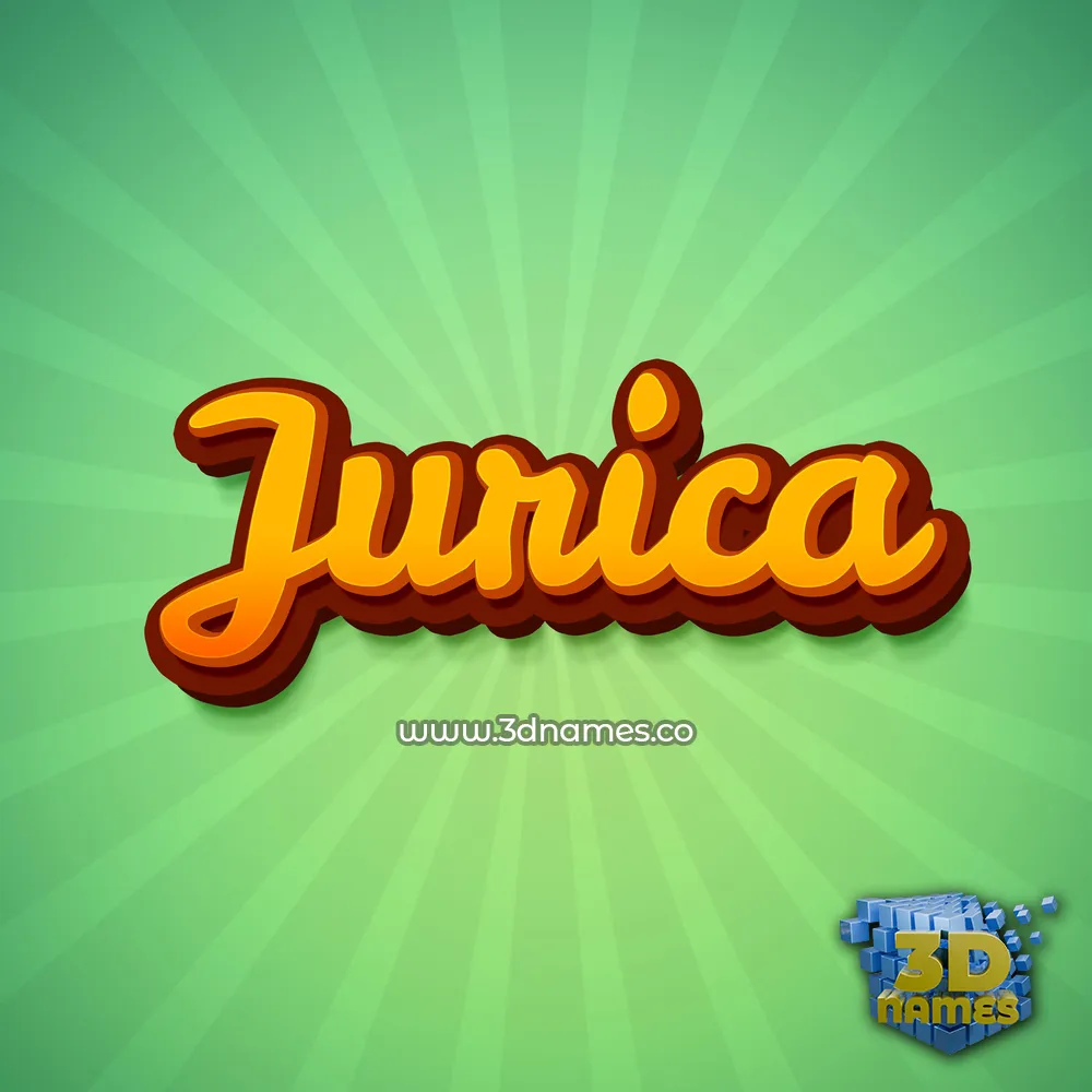 jurica in Green Rays style - 3D name wallpaper